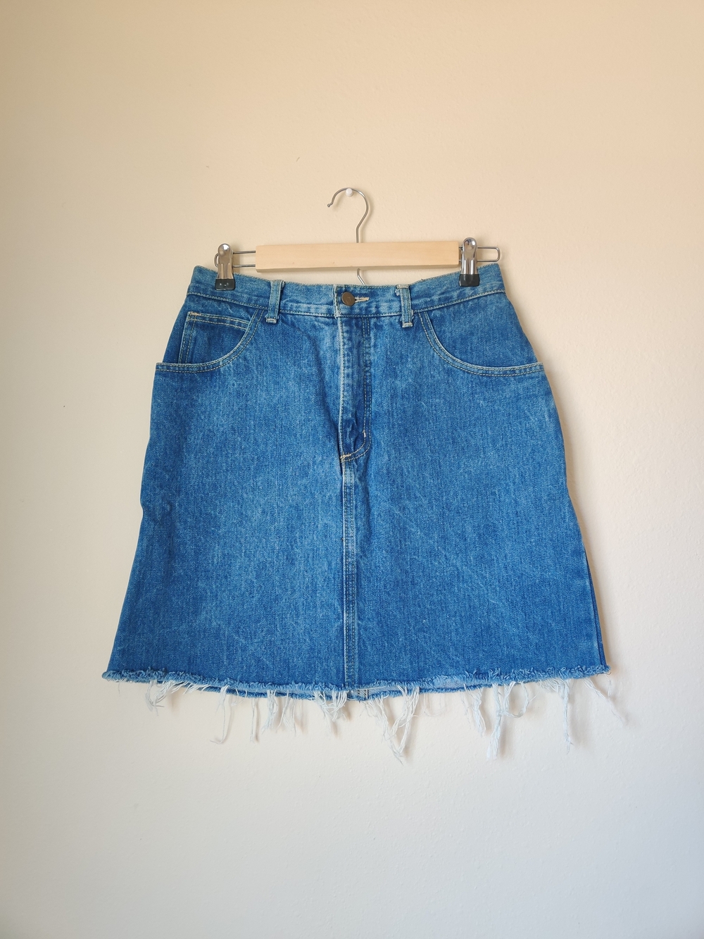 Vintage Guess Raw Denim Mini Skirt